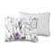 Purple Grey White Cotton Blend Quilt Set with Floral and Butterfly Design